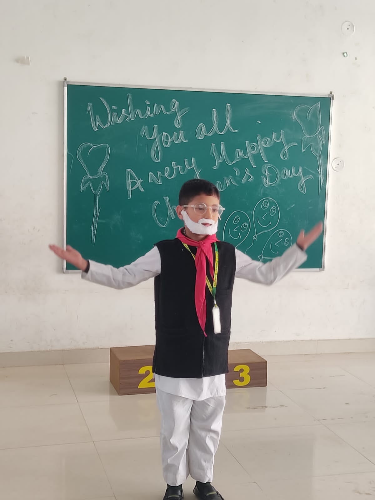 Children's Day celebration — student performing on stage