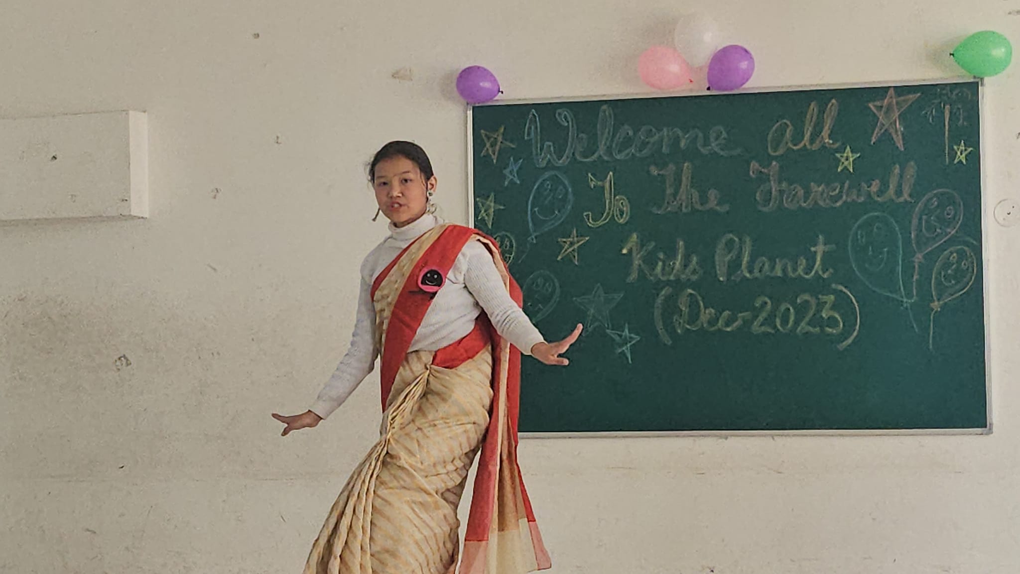 Classical dance performance at the farewell ceremony
